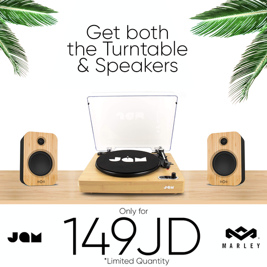 BLUETOOTH VINYL PLAYER + SPEAKERS BUNDLE