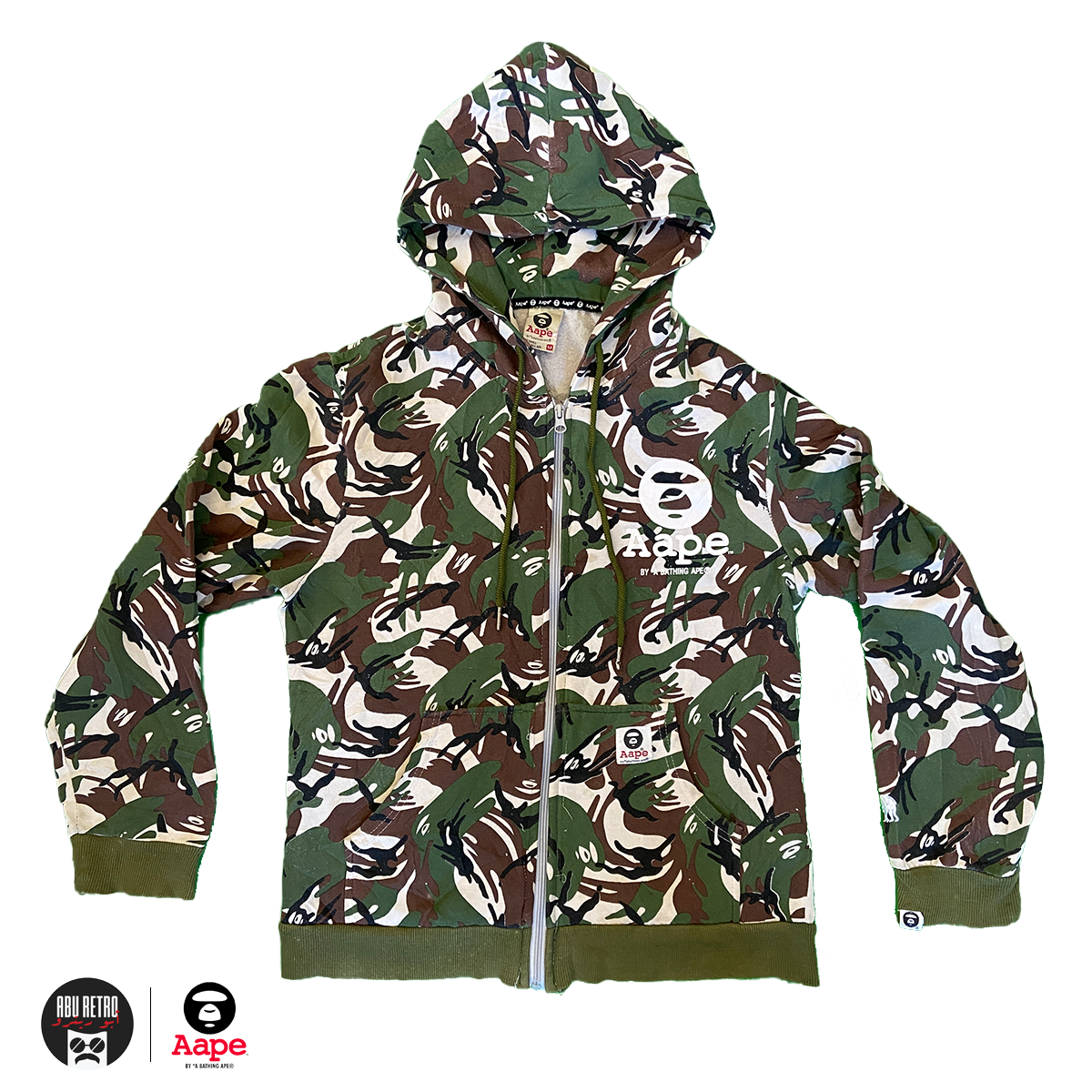 AAPE by A Bathing Ape Camo Zip Up Hoodie (Replica) - MEDIUM
