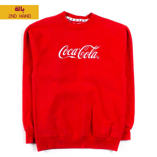 Red Embroidered Coca-Cola Sweatshirt